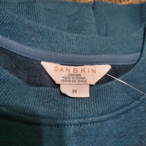 Danskin Crewneck Sweatshirt in Teak Teal Heather - Picture 6 of 11